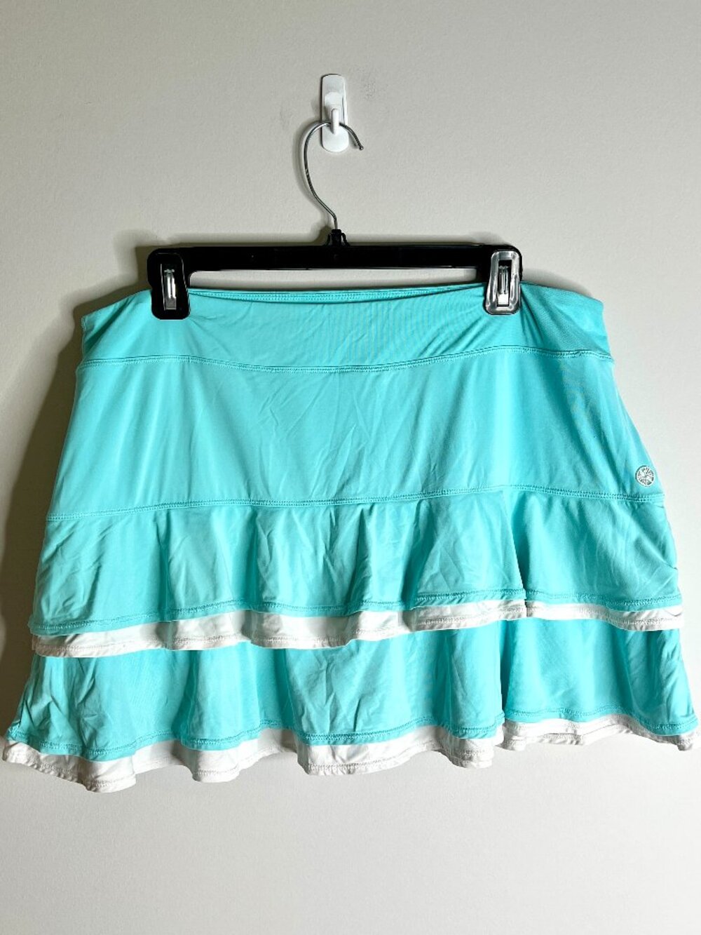 Lilly Pulitzer Luxletic Lela Skort Turquoise Athleisure Sport Outdoor Sz XL - Picture 2 of 5